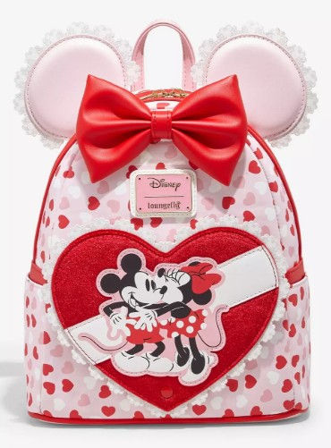 Loungefly Disney Mickey & Minnie Valentine's Day Ears Chocolate Scented Backpack