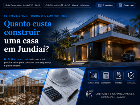 Quanto custa construir uma casa em Jundiaí em 2026