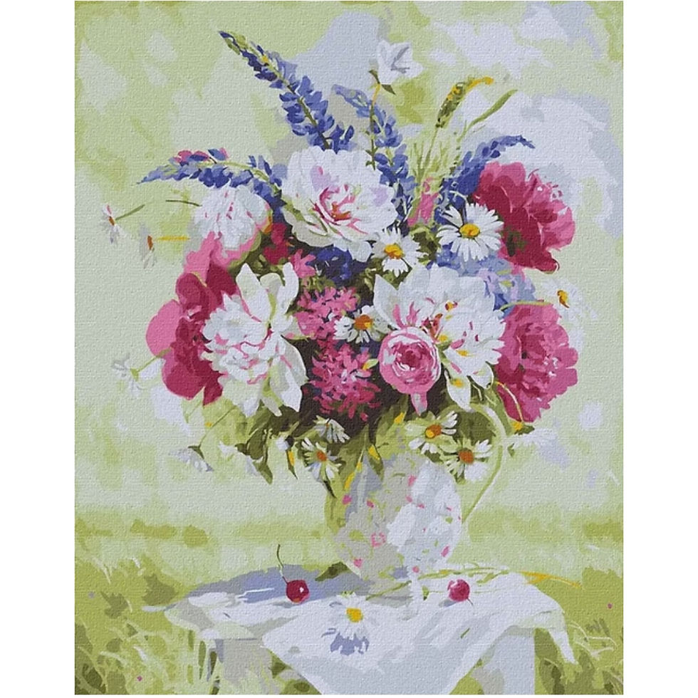 Thumbnail: Painting by Numbers - 3187 Still Life With Peonies and Lupines