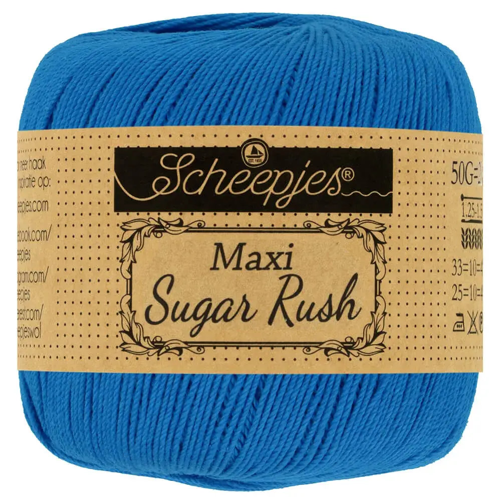 Scheepjes Maxi Sugar Rush  - 201 Electric Blue