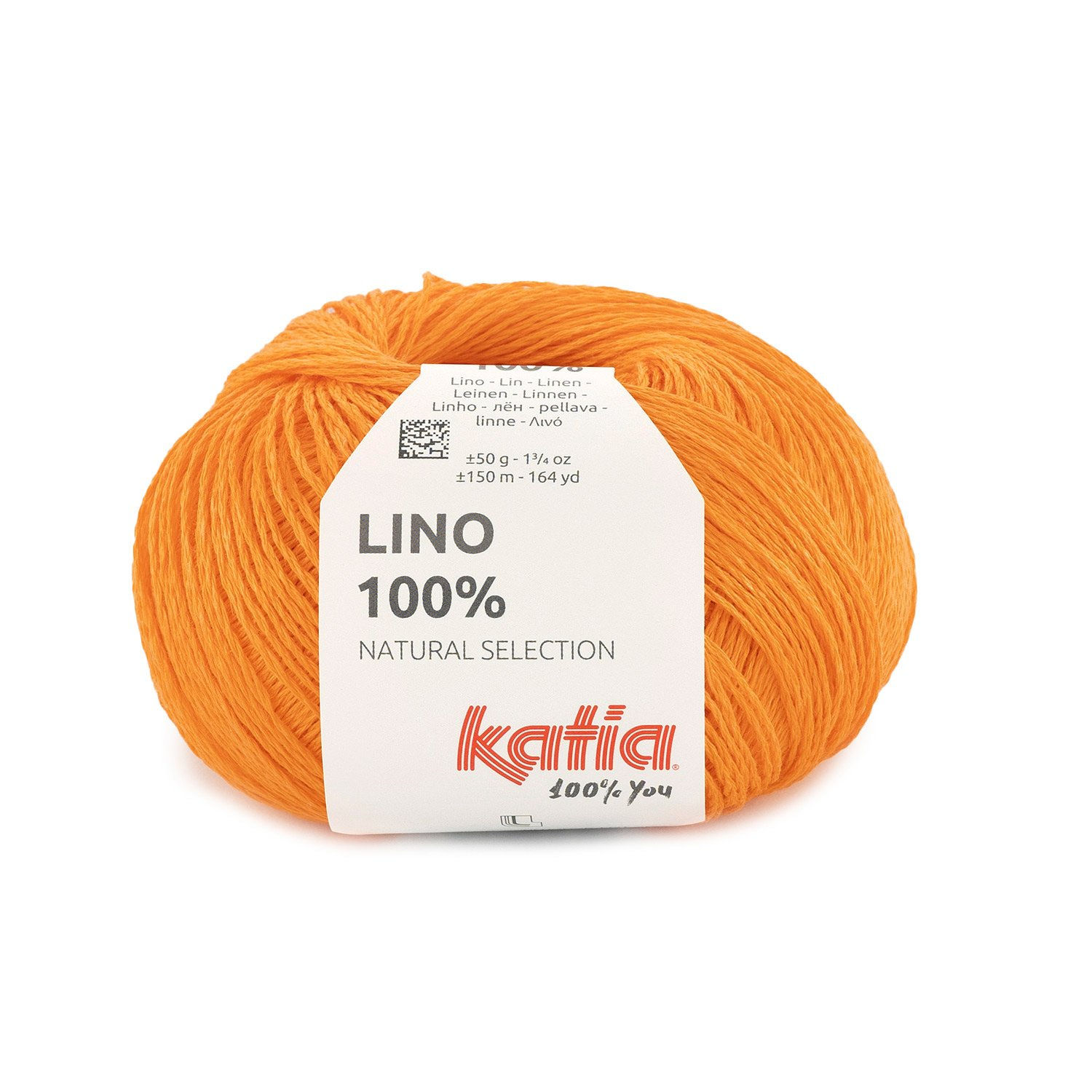 Katia Lino 100%  - 39 Neon Orange