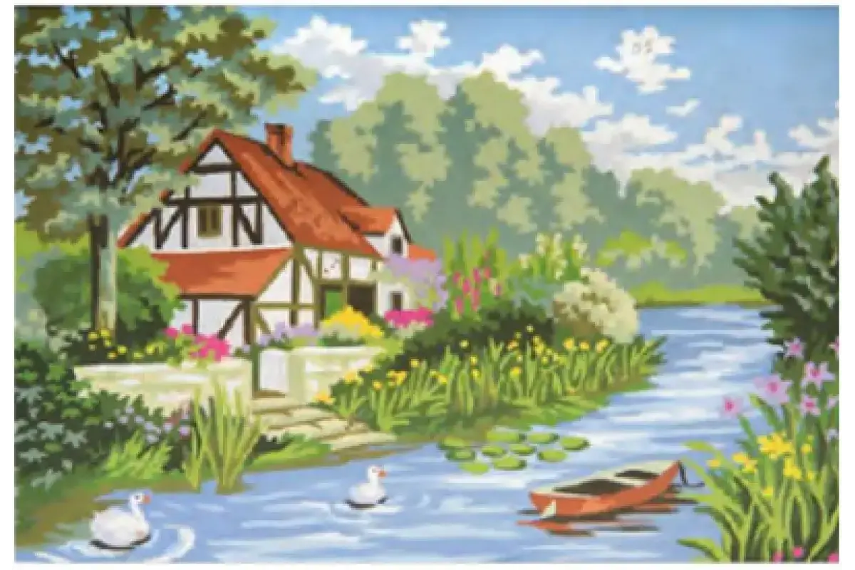 Grafitec Printed Canvas - 6.295 Little House by the River