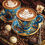 Миниатюра: Painting by Numbers - 5713 A Cup of Inspiration with extra metallic paints