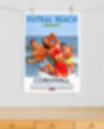 Thumbnail: Fistral Beach, Newquay, Cornwall Vintage Railway Print