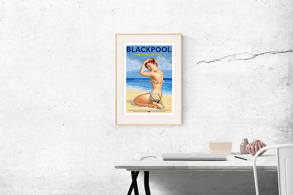 Thumbnail: Blackpool Vintage Railway Poster Print