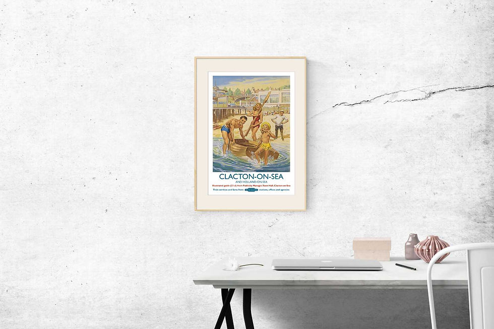 Thumbnail: Clacton-on-Sea Vintage Railway Print