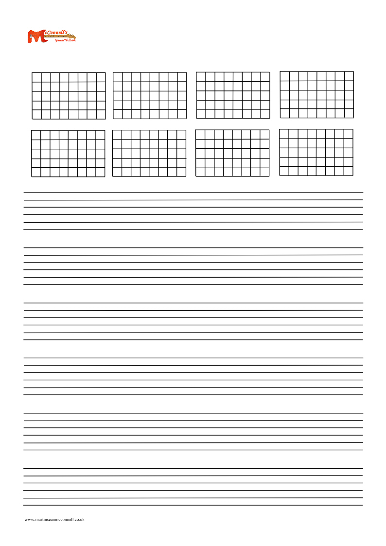 chord chart and tab combination