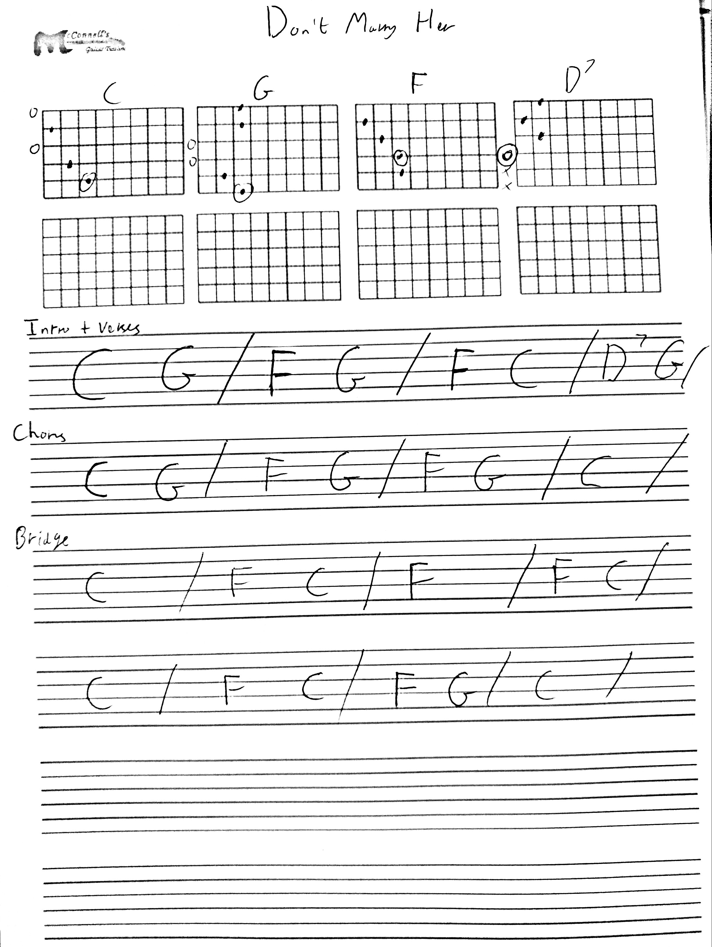don't marry her chords