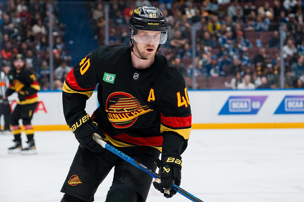 Elias Petterson rocking the Canucks retro threads.