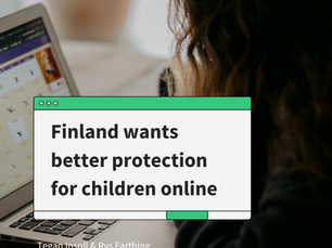 Finland vill ha bättre skydd för barn på nätet