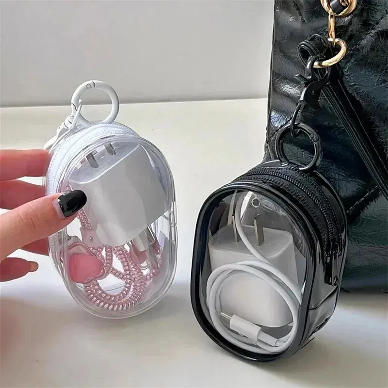 Charger Storage Case Transparent Data Cable Charger Storage Bag Waterproof
