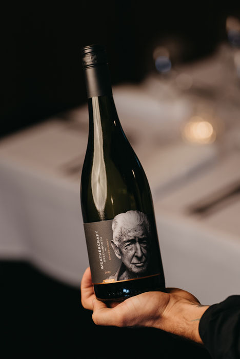 Wine bottle presented at Italian restaurant in Melbourne with curated wine pairing experience