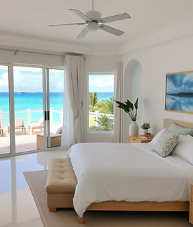 i need a clean modern villa bedroom in turks and caicos beachfront for my cleaning busine