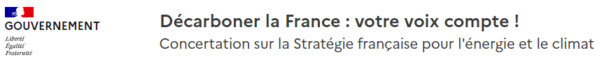 Concertation sur la Stratégie française pour l'énergie et le climat