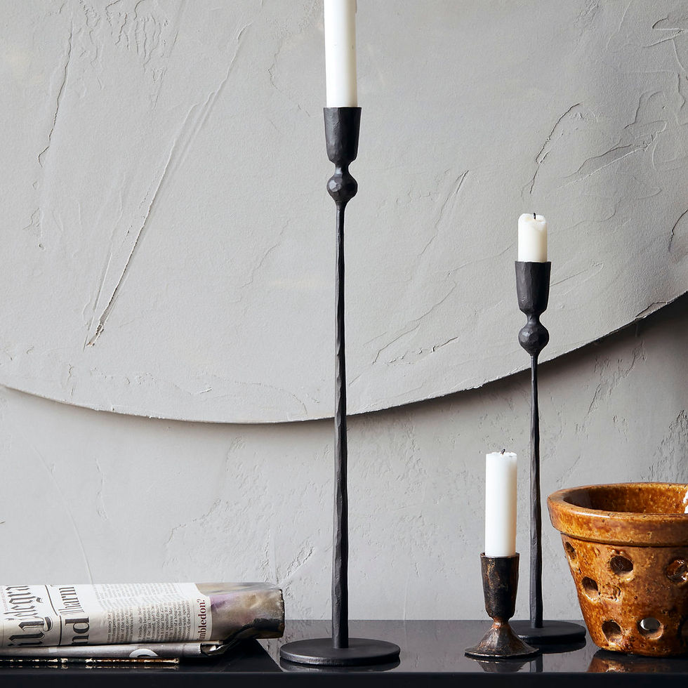 Trivo Tall Handmade Iron Candlestick