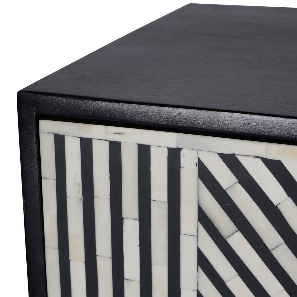 Chevron Bone Inlay Bar Cabinet Frame