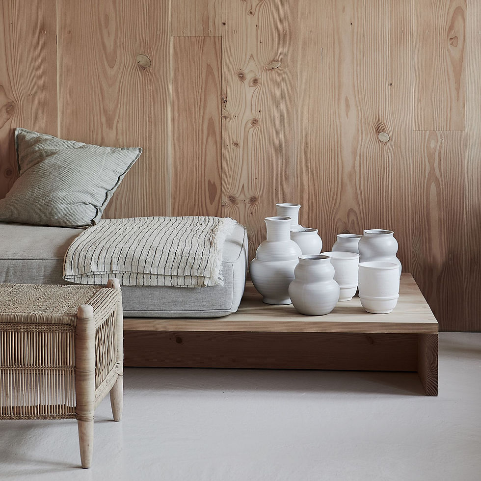 Juno Handmade White China Vases