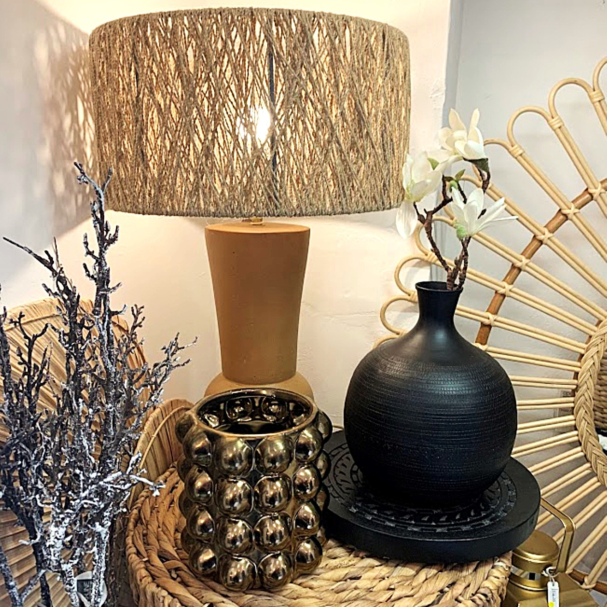 Bronze Bobble Ceramic Vase - Hurricane Lantern