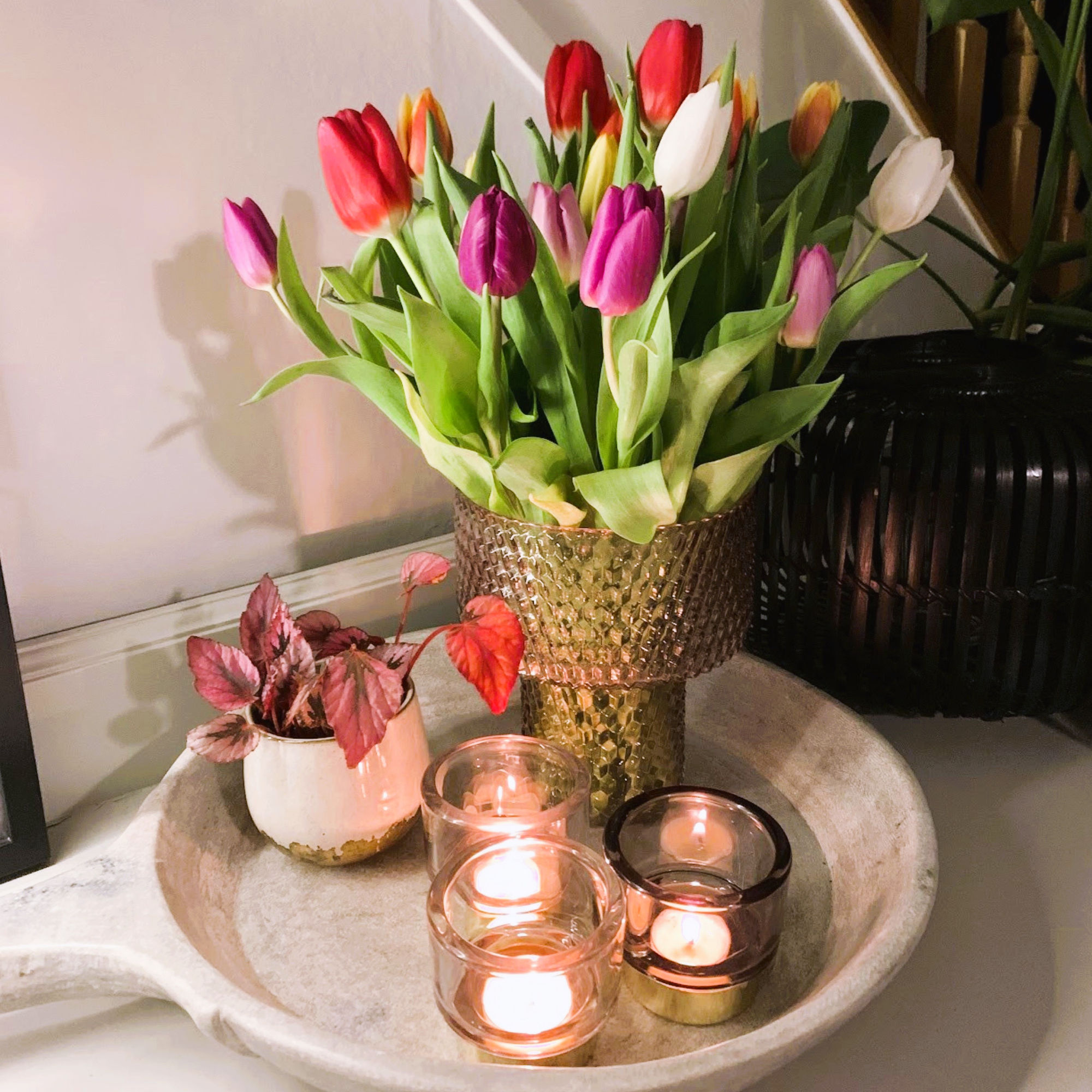 Silma Handmade Blush Pink Glass Vase