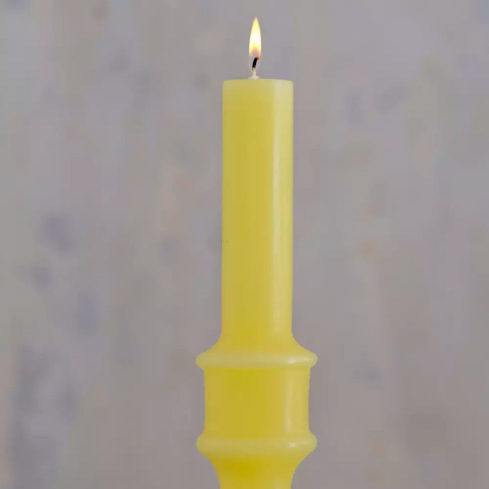 Candlestick Shaped Candle Lemon