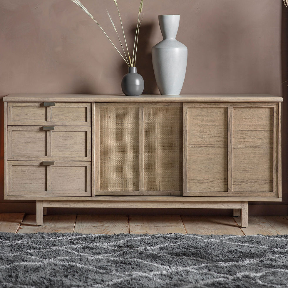 Kanso Ash & Rattan Sideboard