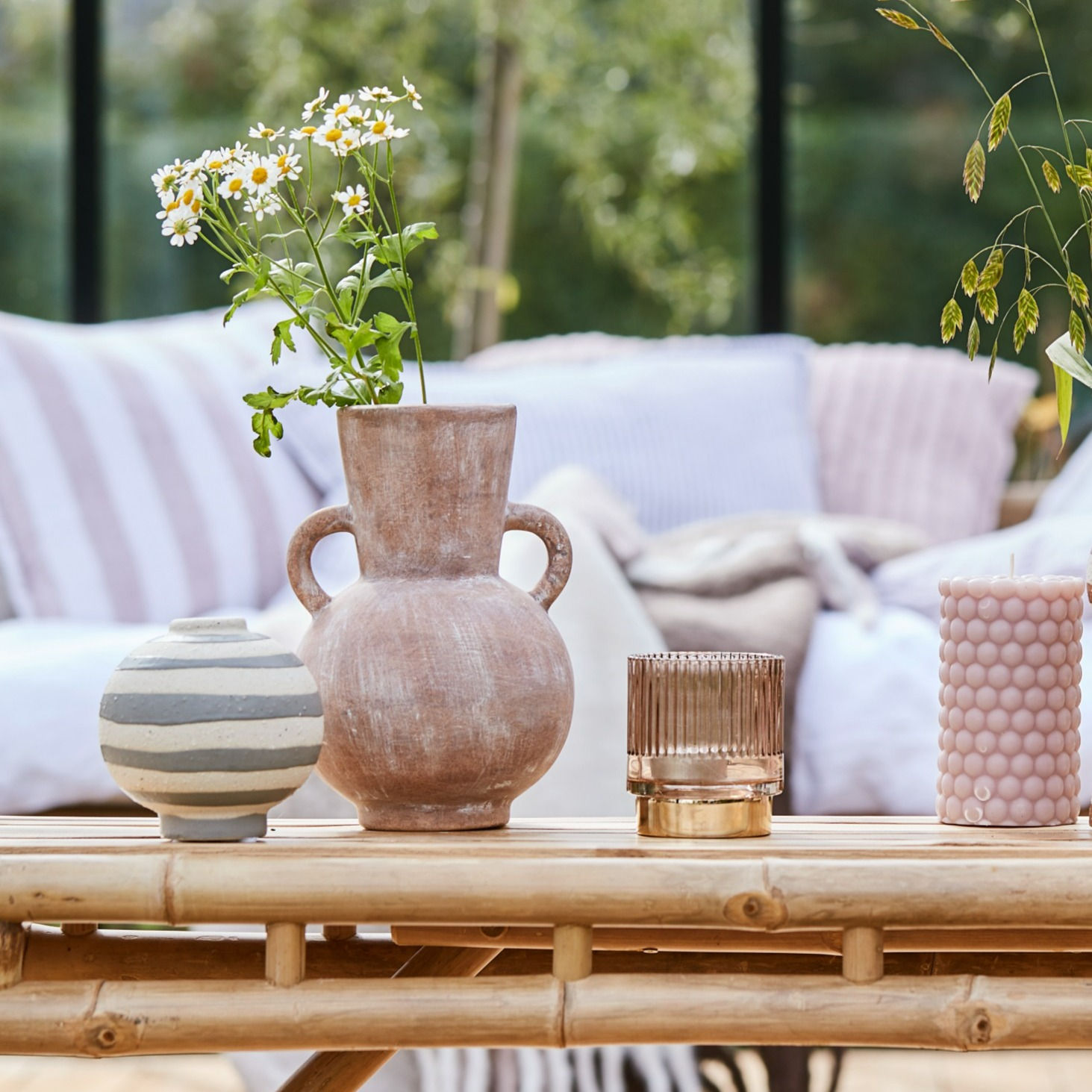 Avillia Small Terracotta Vase with Handles