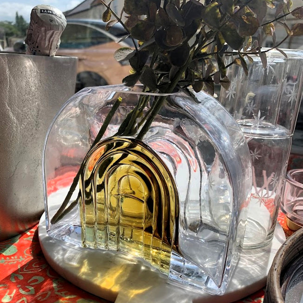 Interior Fascination Alexia Art Deco Arched Glass Vase