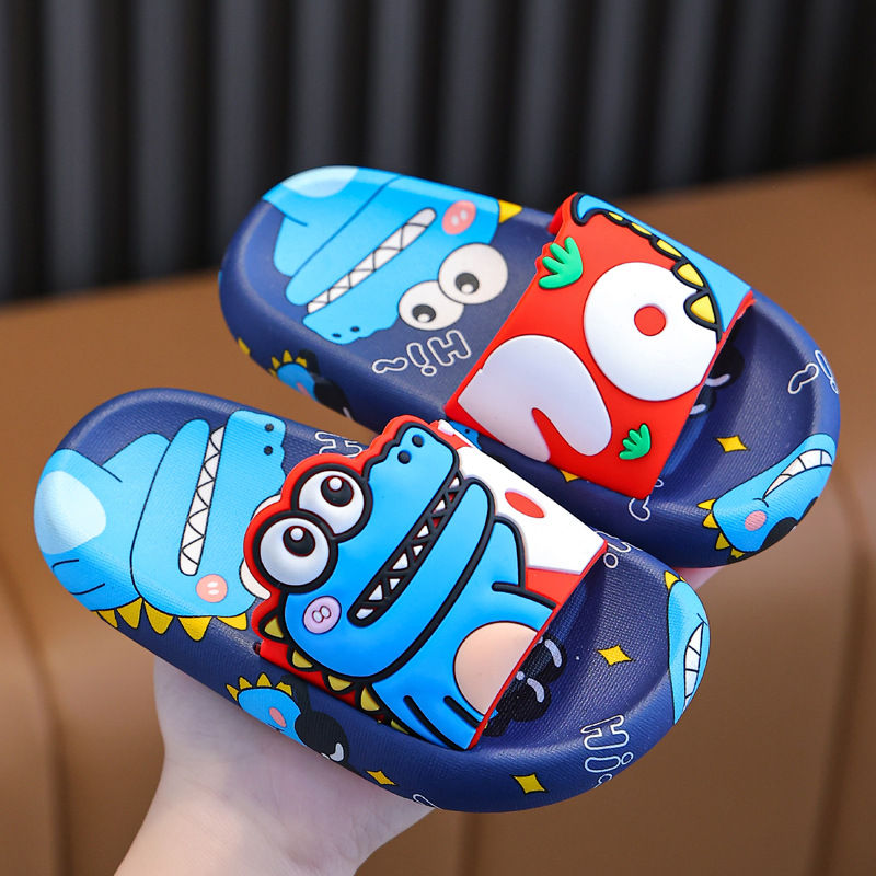 Thumbnail: Cartoon Dinosaur Children Slippers Boy Girls Casual Shoes Flat Beach Water Shoes