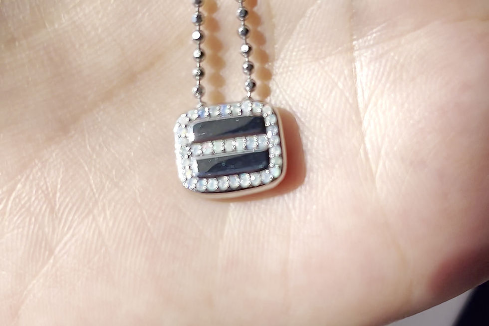 Thumbnail: 8R Opal Platinum Pendant