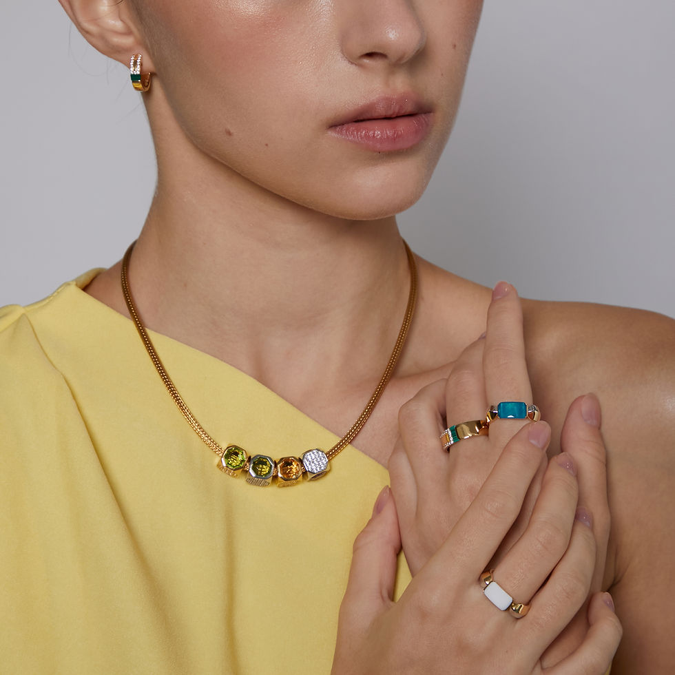 Thumbnail: Russell Bead: London Blue Topaz/Peridot
