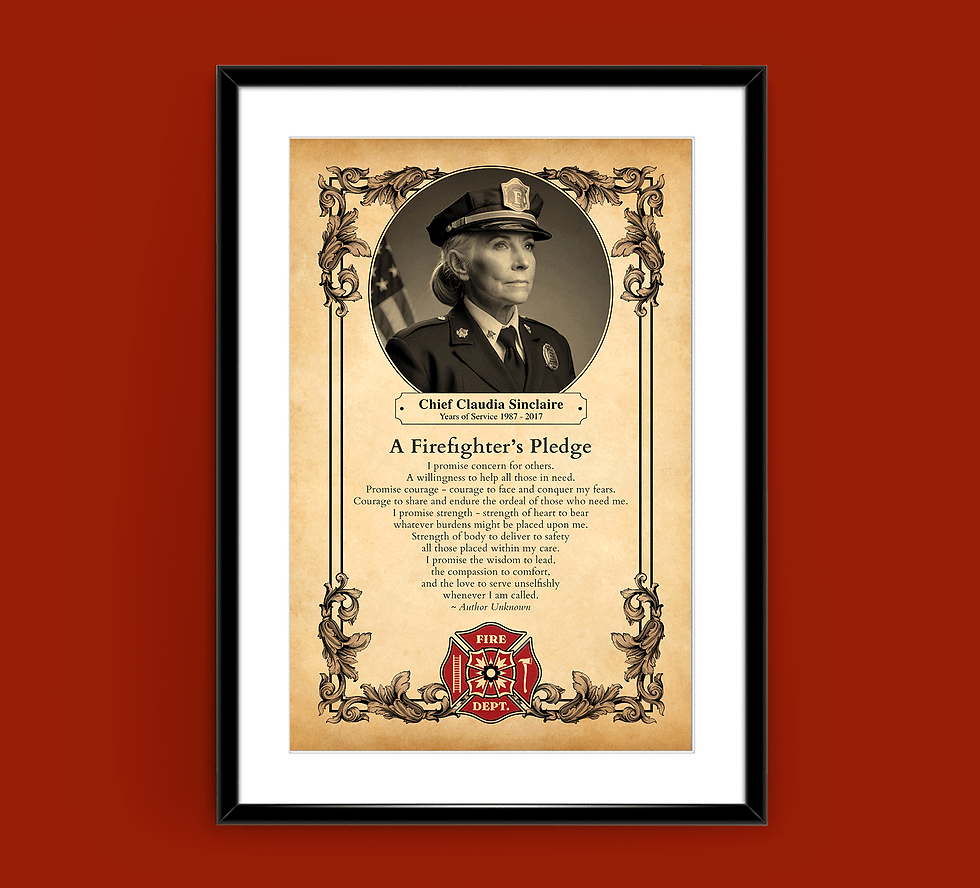 Vintage Commemorative Fire Fighting Certificate Examples Multiple