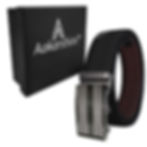 Aakarshini Reversible Auto Lock Belt for Men Black Brown Vegan PU Leather with Dual Buckle Compatibility and 4 Precision Hole