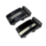 Aakarshini pack of 2 black buckle for belt men left facing product view