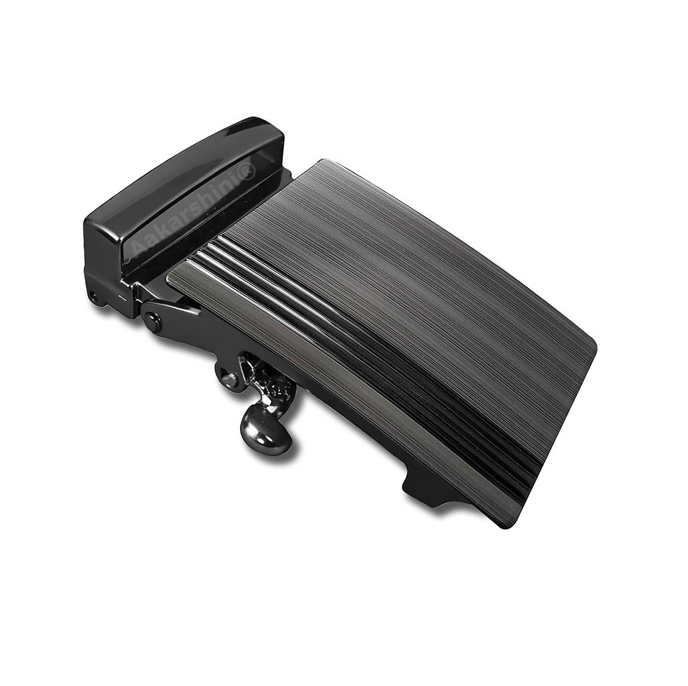 Thumbnail: Aakarshini formal slim buckle only in gunmetal grey 1.25 inch strap fit