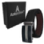 Aakarshini Reversible Auto Lock Belt for Men Black Brown Vegan PU Leather with Dual Buckle Compatibility and 4 Precision Hole