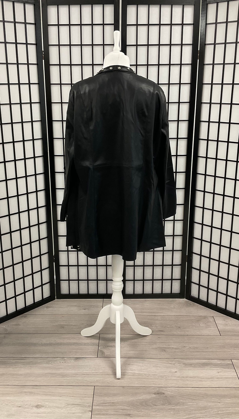 Thumbnail: Waterfall Faux Leather & Mock Suede Studded Jacket