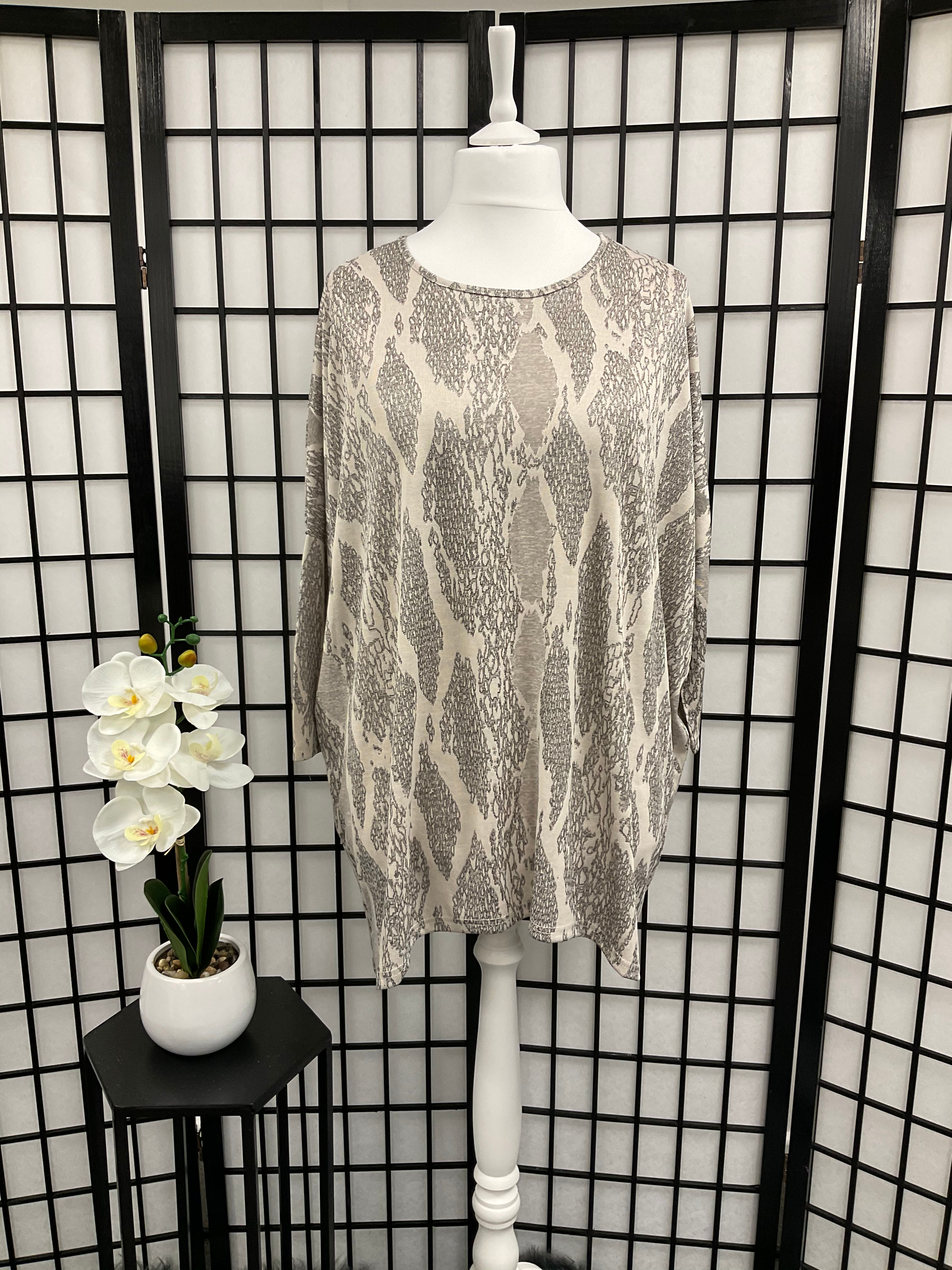 Snake Jacquard Top
