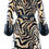 Thumbnail: Tiger Print Chiffon Overlay Midi Dress