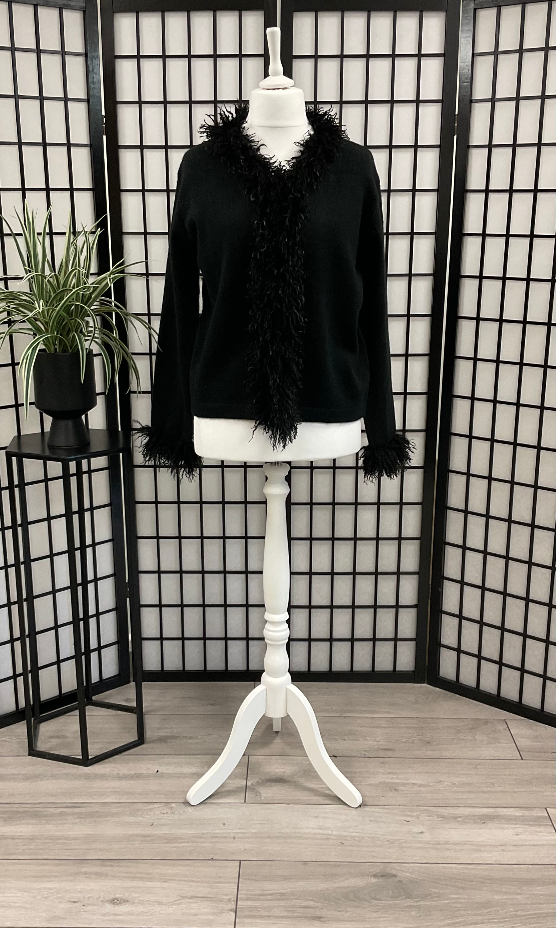 Faux Mongolian Fur Cardigan