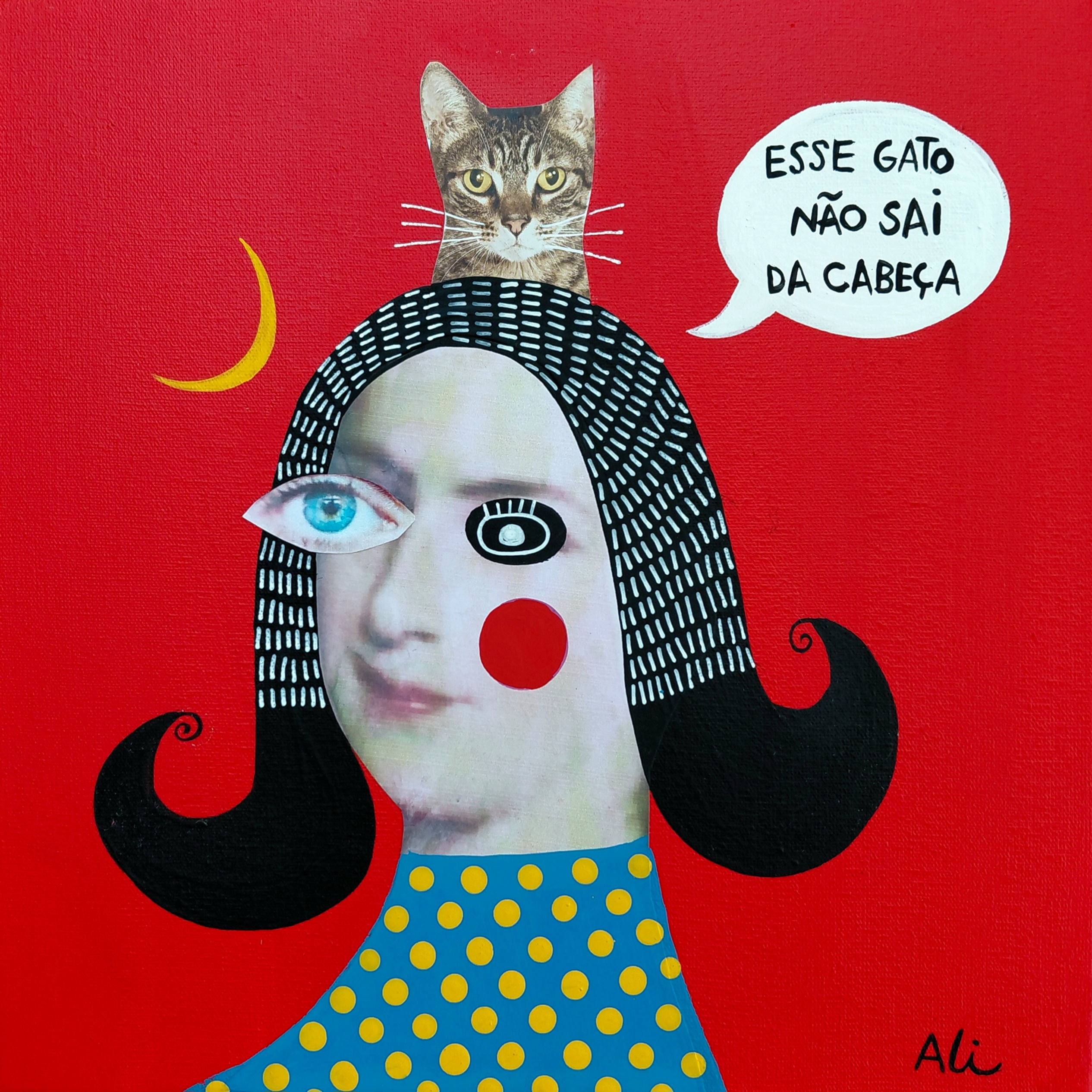 Tela Face Miau - 25 x 25 cm