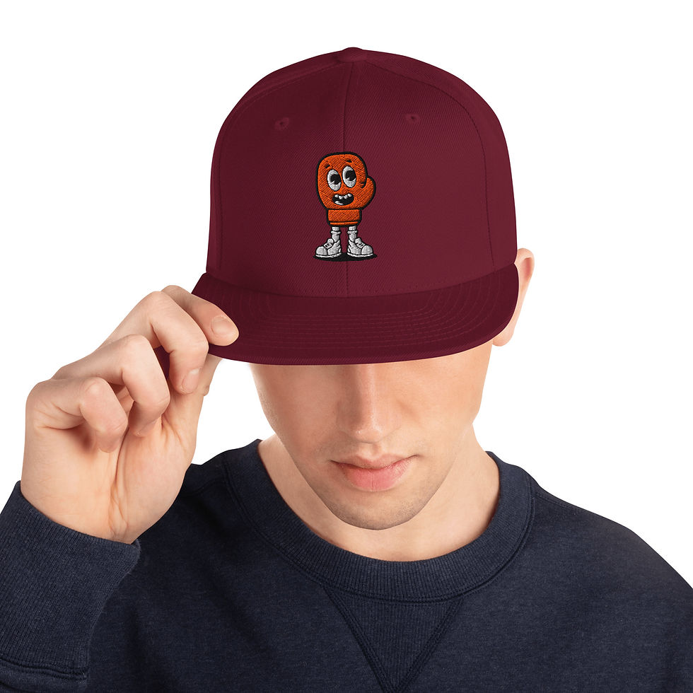 Thumbnail: Sweets Boxing Dude & back side Logo | Flat Brim with Full Buckram