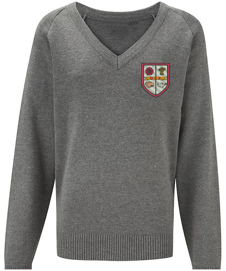 Great Sankey Primary - Knitted V Neck Jumper