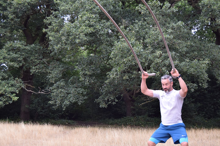 Michael with a battle rope