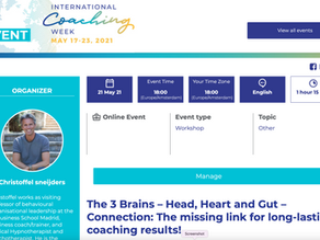 Join me at the International coaching week for this amazing and groundbreaking webinar