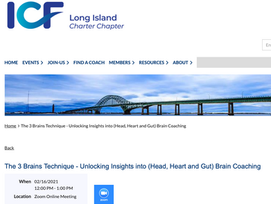 ICF Long Island: Unlocking insights into (Head, Heart and Gut) Brain coaching
