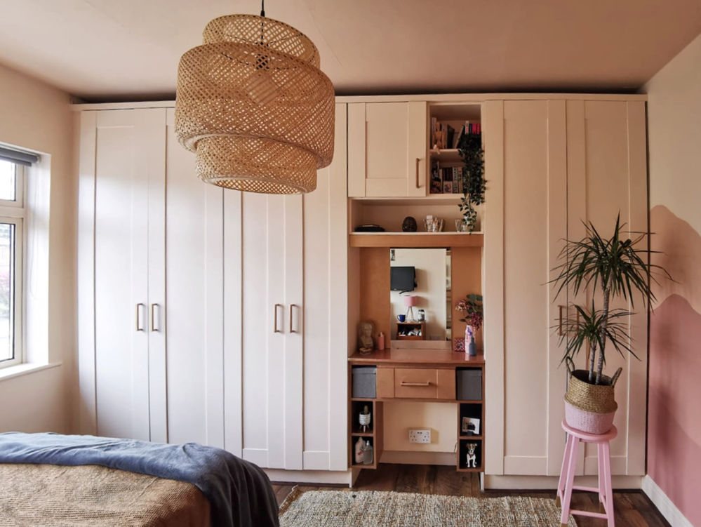Bedroom Makeover Painting Laminate Wardrobes