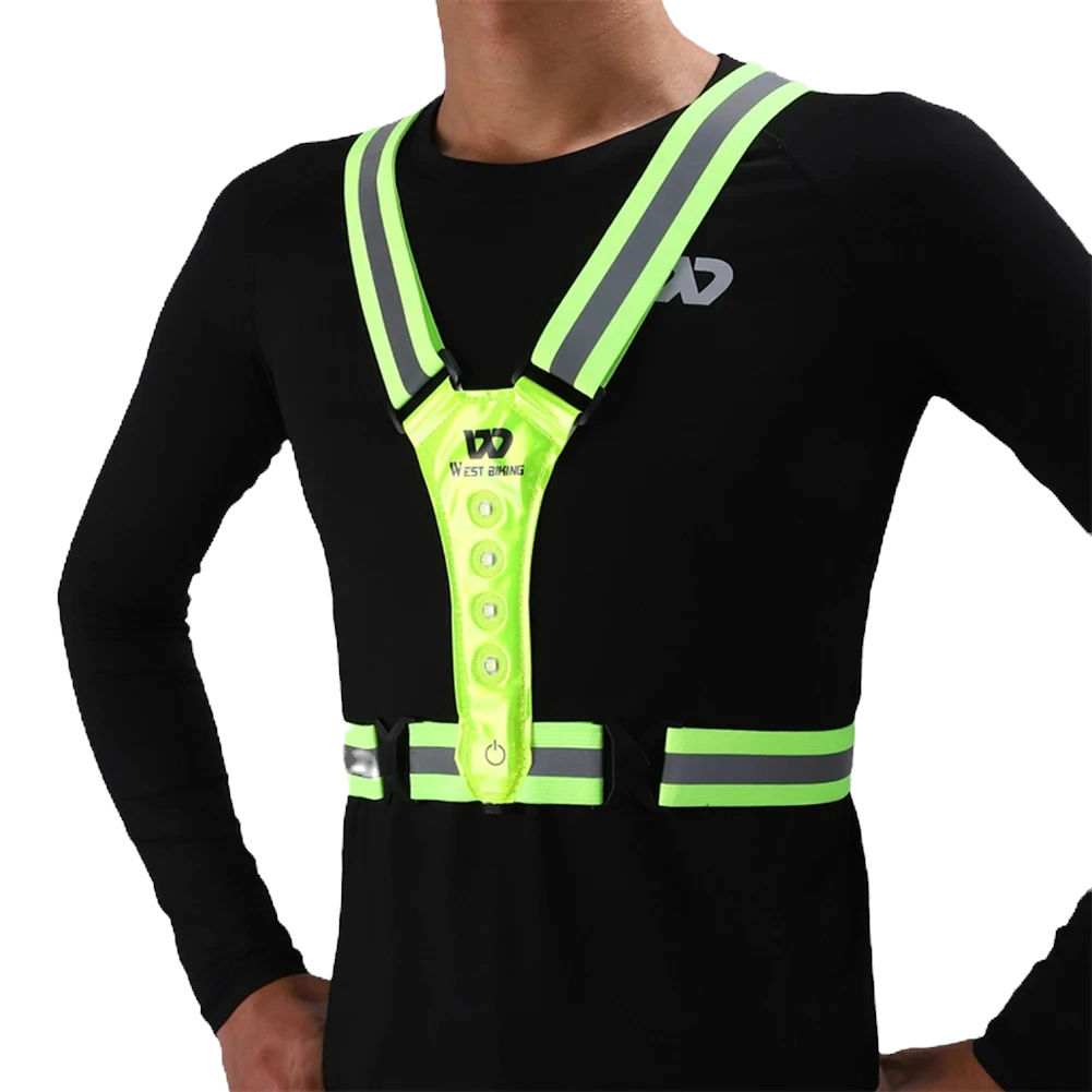 سترة الجري المضيئة مع حبات LED