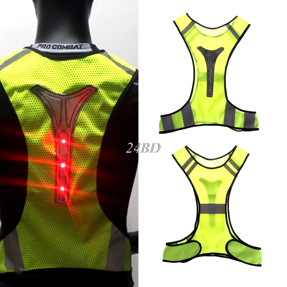 Cycling Reflective Vest LED Running Outdoor Safety Jogging Breathable Visibility