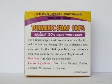 Thumbnail: Galong Turmeric Soap / Skin Whitening Soap - Herbal Soap 150 G
