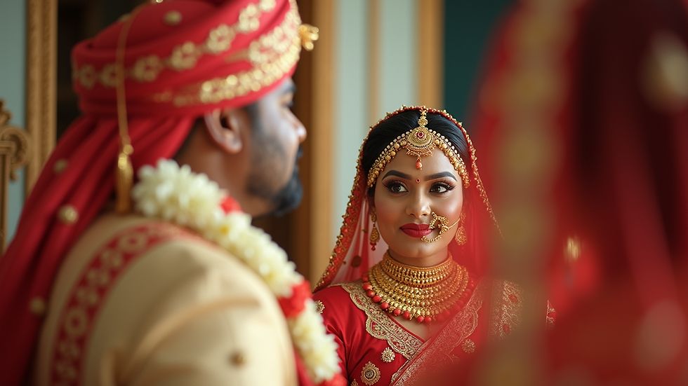Eye-level view of Sathees Kumar SAMPAR capturing a wedding moment